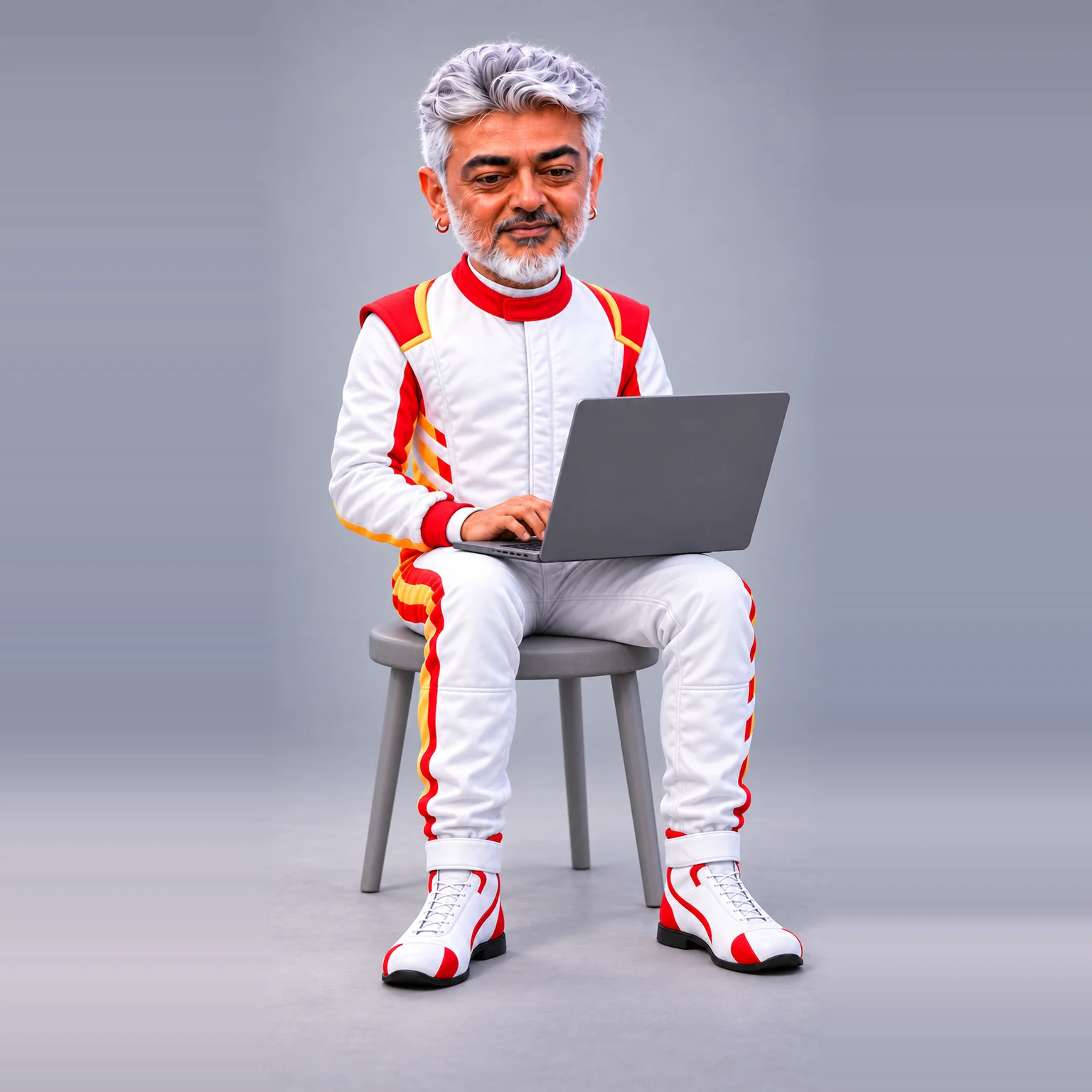 Racer: Checking his lap times