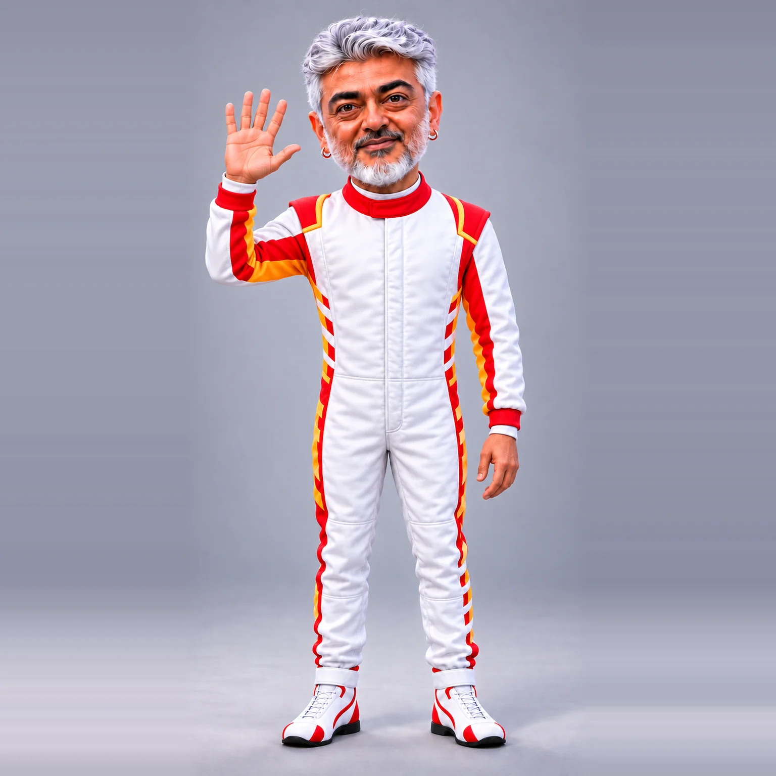 Racer: A wave from the pit wall